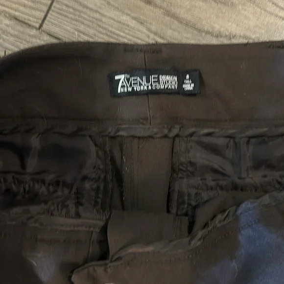 NY&Co 7th Avenue Chocolate Brown Dress Pants size 8 Tall - Picture 3 of 5